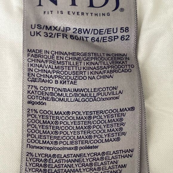 NYDJ Cropped Cuffed Jeans Lift Tuck Tech.     Size: 28W Color: Optic White - Picture 9 of 13